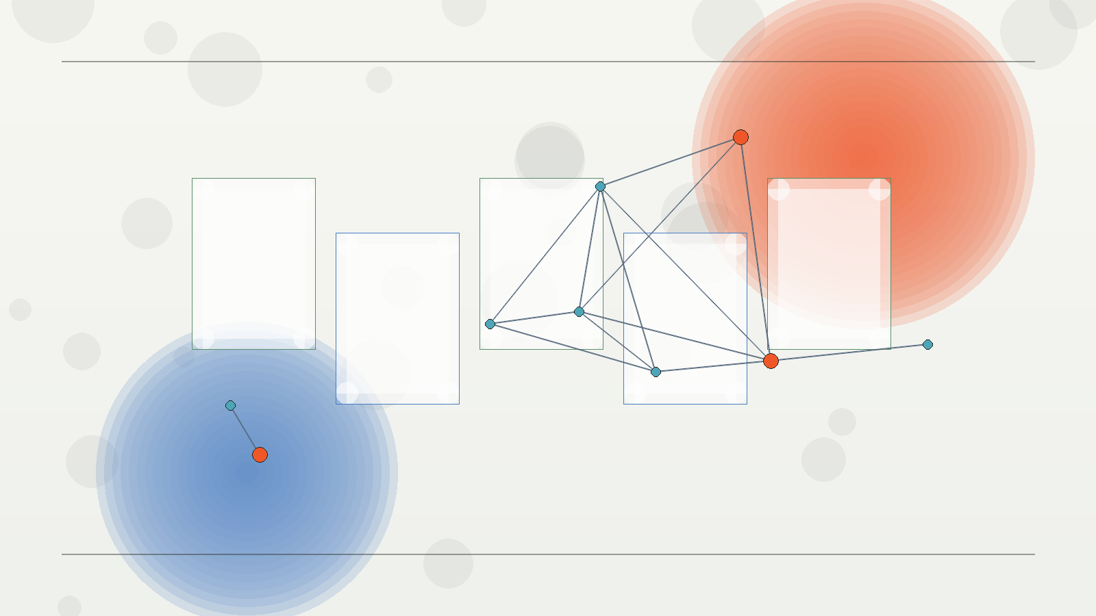 Abstract editorial illustration of AI research tools, evidence synthesis, literature review, and connected source analysis.