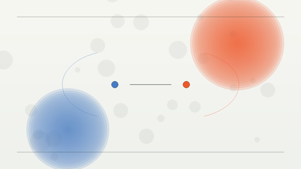 Abstract editorial illustration comparing two multimodal AI assistants, research workflows, and productivity systems.
