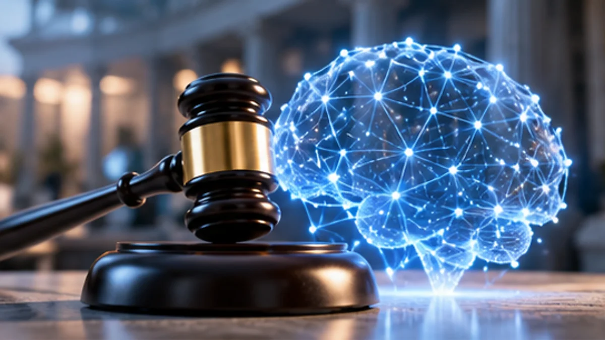 Editorial conceptual illustration illustrating Former AI Lab Researchers Warn New York Lawmakers of Losing Control of Advanced AI.