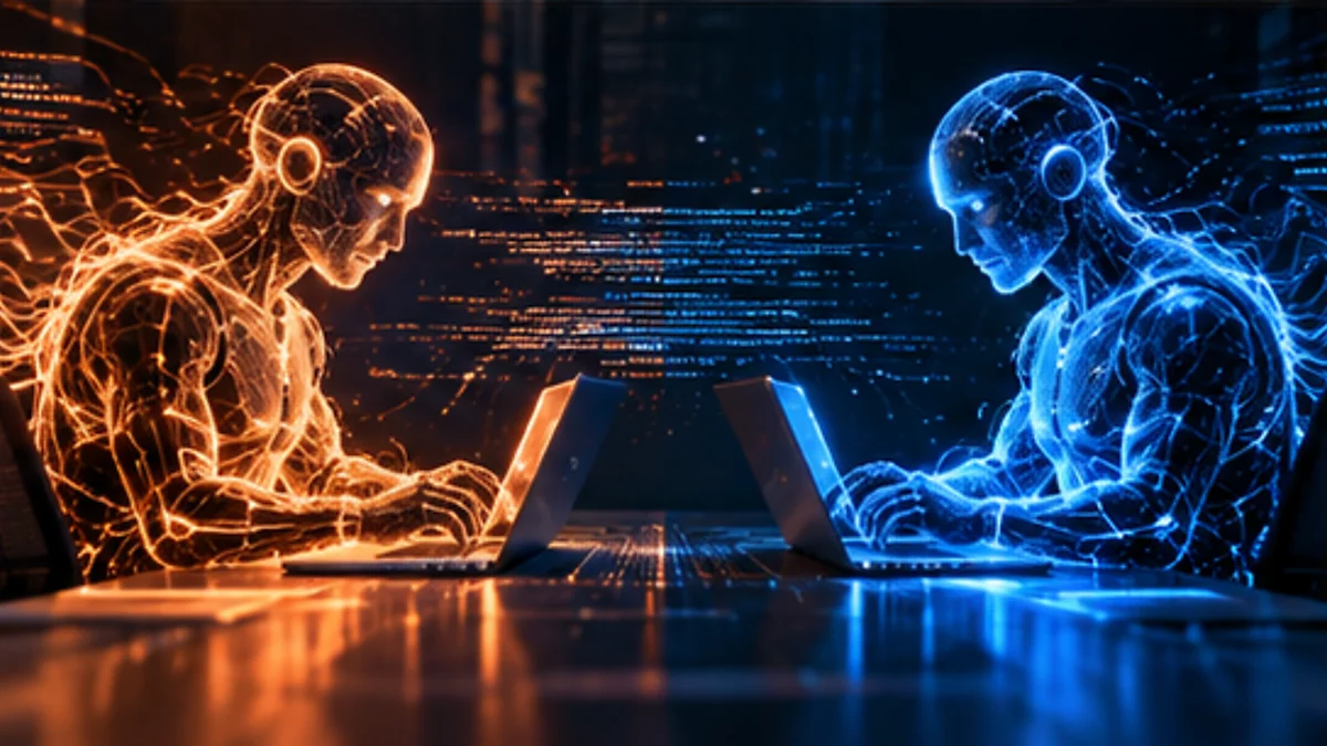 Editorial conceptual illustration illustrating Reflection Unveils Beam, a 501B-Parameter Open-Weight Model Built for Coding and AI Agents.
